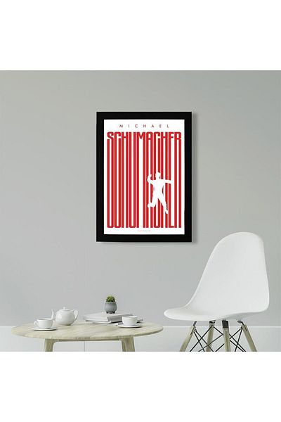 KAYNOCK Michael Schumacher Silhouette, Ferrari, Formula 1, F1, Poster Painting Digital Design Painting