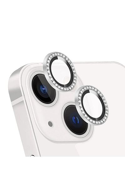 EVAX (عدسة حجرية) واقي عدسة الكاميرا المتوافق مع iPhone 13 / 13 Mini مع إطار معدني حجري