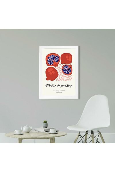 KAYNOCK Rodie Albastră, Fructe, Minimalist, Decorare pentru casă, Decorare pentru cafenea de bucătărie Poster Pictură
