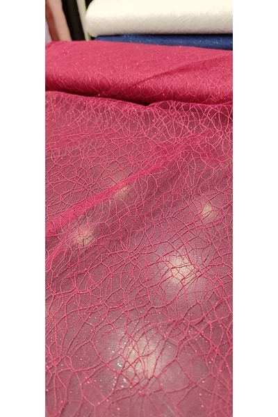 River Fabrics Red Glitter Tulle Corded