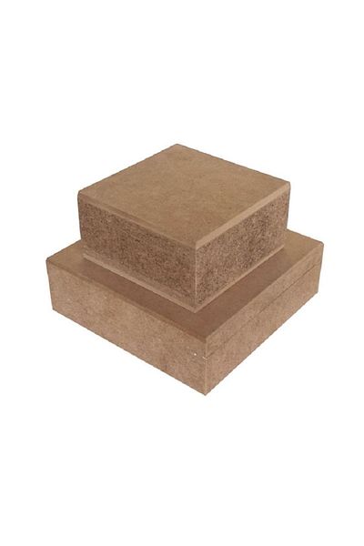 Altınyapı Hobi Market FLAT DOUBLE SQUARE BOXES MDF UNPAINTED