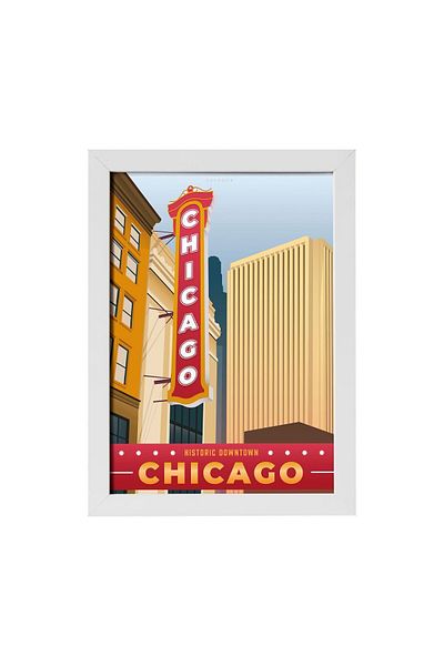 KAYNOCK Pictură poster Chicago City, pictură cu design digital