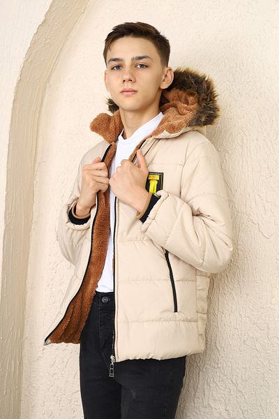 Asortix Boy's Hooded Fiber Filled Winter Jacket - Fur Lined