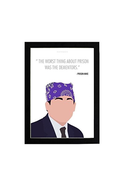 KAYNOCK The Office Prison Mike, Michael Scott, Dunder Mifflin, Dizi-film Poster Tablo Dijital Tasarım