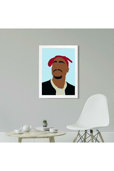 KAYNOCK Tupac Shakur, 2pac, Rap, Pictură cu poster muzical, Muzică, Pictură cu poster Pictură cu design digital