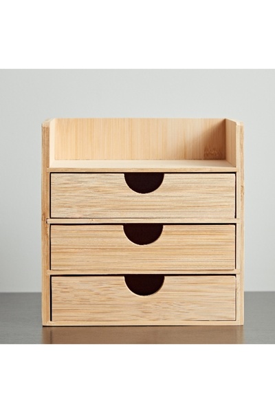 Home Box منظم مكتب صغير من ناتورا 4 طبقات