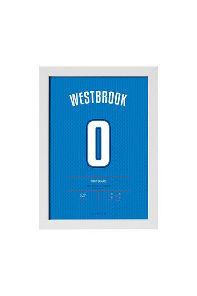 KAYNOCK Επιτραπέζια αφίσα Russell Westbrook, Nba Oklahoma City Thunder, Πίνακας ψηφιακής σχεδίασης