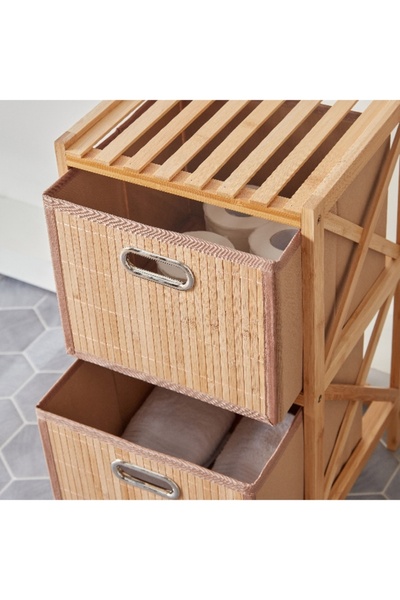 Home Box خزانة حمام ناتورا بامبو ذات درجين