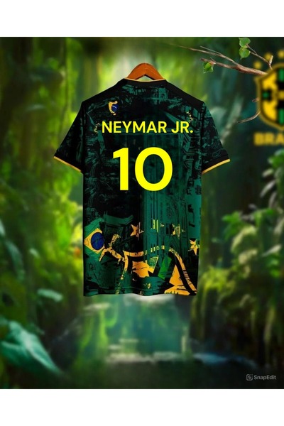 Legent Lady Neymar Jr Brezilya Özel Tasarım Forması Yeşil Sarı