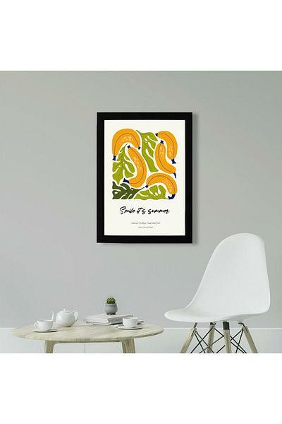 KAYNOCK Banana, Fruit, Minimal, Home Decoration, Kitchen Cafe Decoration Poster Painting