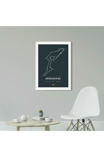 KAYNOCK Ζωγραφική αφίσας Nürburgring Grand Prix, Γερμανία Formula 1, Ζωγραφική ψηφιακής σχεδίασης