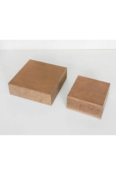 Altınyapı Hobi Market FLAT DOUBLE SQUARE BOXES MDF UNPAINTED