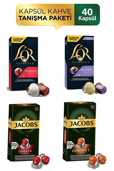 lor Jacobs ve L'OR Kapsül Kahve Tanışma Paketi 10 x 4 Paket