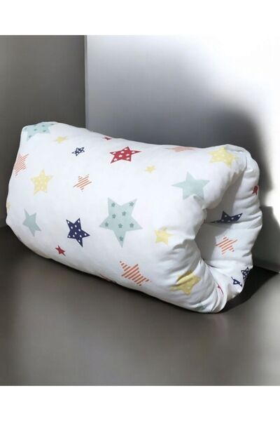 BeybiNest Πρακτικό μαξιλάρι υποστήριξης θηλασμού 100% οργανικό βαμβάκι Πολύχρωμο μαξιλάρι θηλασμού με αστέρια