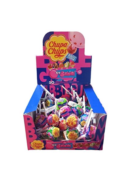 Chupa Chups Chupa Big Babol Sakız Dolgulu Lolipop Şekerleme 12 G. * 50 Adetli