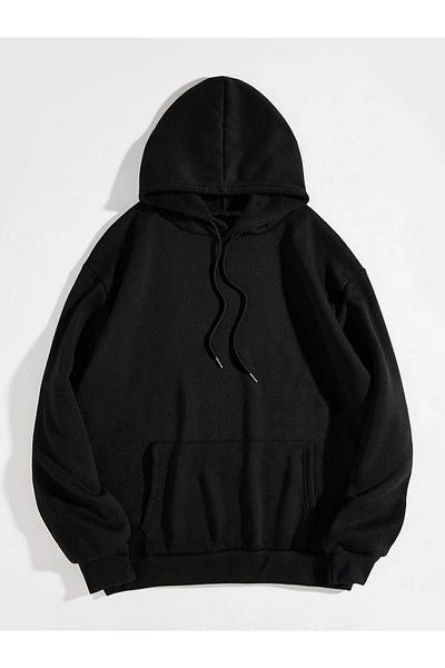 Know Happiness Unisex φούτερ με μαύρη κουκούλα