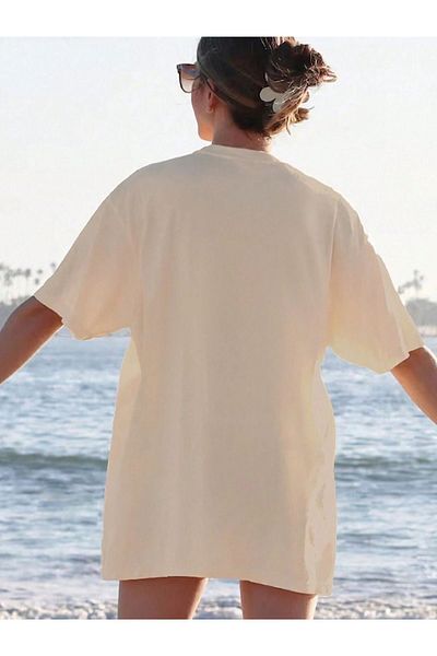 Know Γυναικείο T-Shirt Mink Color Oversize - Raccoon Printed το καλοκαίρι