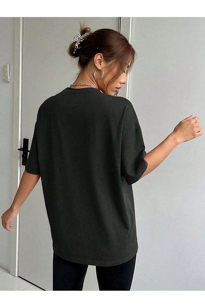 Know Women's Smoked Brooklyn Nyc Printed Oversize T-Shirt