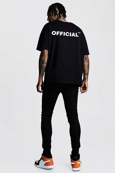 Know Ανδρικό T-Shirt Oversize Official Back T-shirt με στάμπα