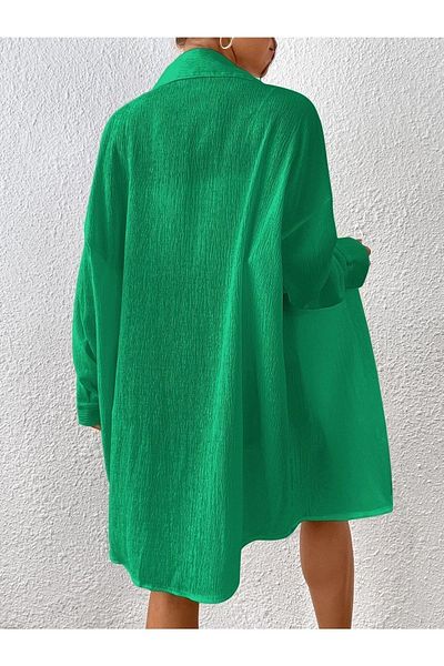 Know Dámská zelená oversize dlouhá košile