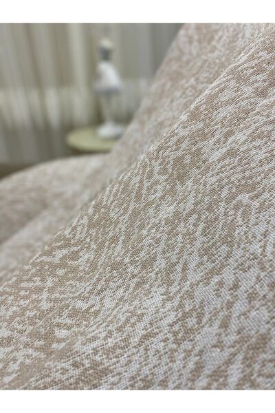 Özlü Home Husă de canapea-clatch din bumbac de lux 170x220 bej, cu două fețe, anti-transpirație, anti-alunecare, nu se adună