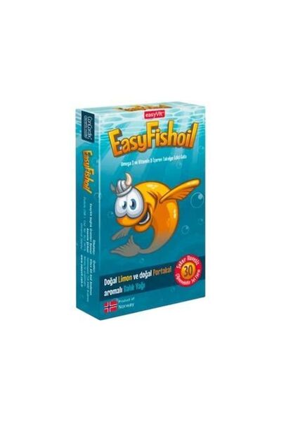 Easy Fishoil Easyfishoil Omega 3 and Vitamin D Containing Food Supplement 45 Gr
