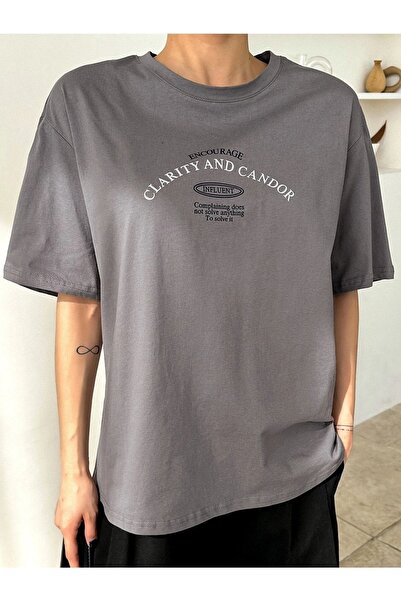 Know Dámské oversize tričko Smoked Clarity And Candor Printed