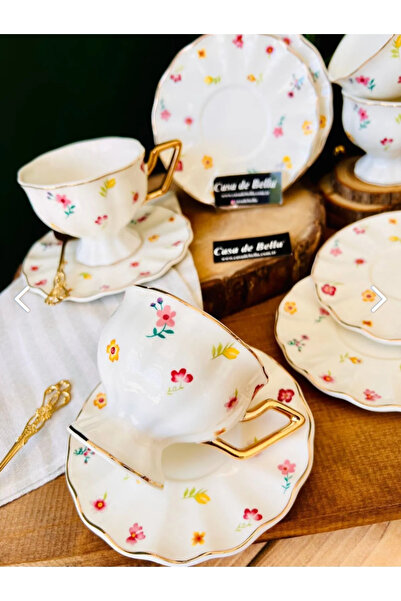 CASA DE BELLA Leonidas 6-Person Luxury Porcelain Coffee Cup