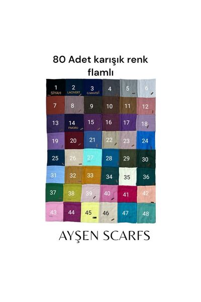 AYŞEN SCARF Flamlı Eşarp 80 Adet Üretiçiden Kaliteli (düğün Kına Cenaze Haç U...