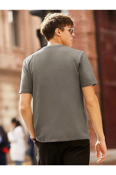 Know Ανδρικό T-shirt Smoked V εμπριμέ μπλουζάκι Oversize