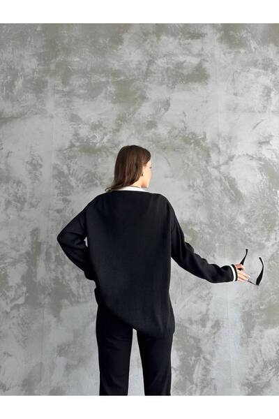 ZF BUTİK Knitwear Cardigan - Stripe Detailed