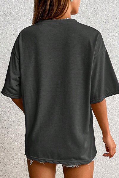 Know Γυναικείο μπλουζάκι Smoked Mountains με στάμπα oversize