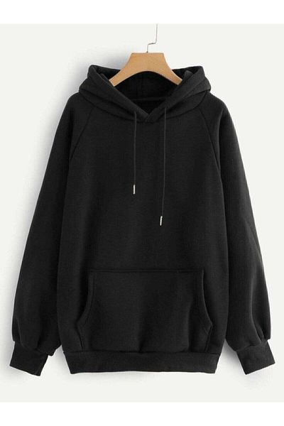 Know Μαύρη κουκούλα Unisex Φούτερ χωρίς εκτύπωση