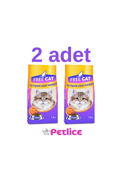 free cat Biftekli Yetişkin Kedi Maması 2× 1.4 Kg (1400Gr)