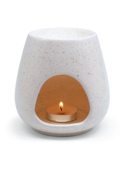 GAZELLACOSMETİC Seramik Buhurdanlık - Krem - 13 cm