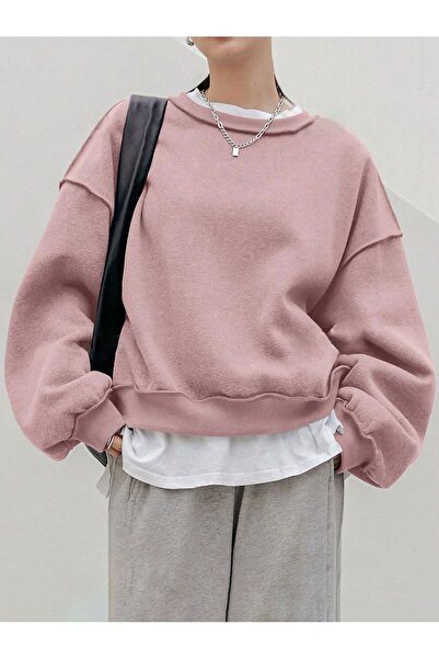 Know Dámská mikina se 3 nitěmi sušenými růžemi s detailním výstřihem