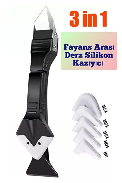 Genel Markalar 5 In 1 Silikon Kazıyıcı Derz Ve Tutkal Sökücü Bıçak Açısı Güzellik Dikiş Spatula