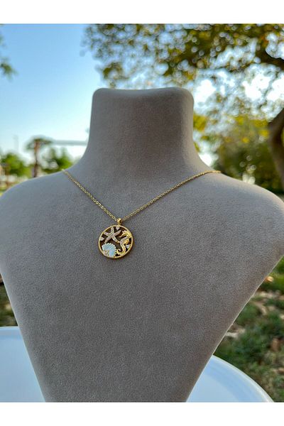 Alexis Carrel Women's Enameled Starfish Necklace
