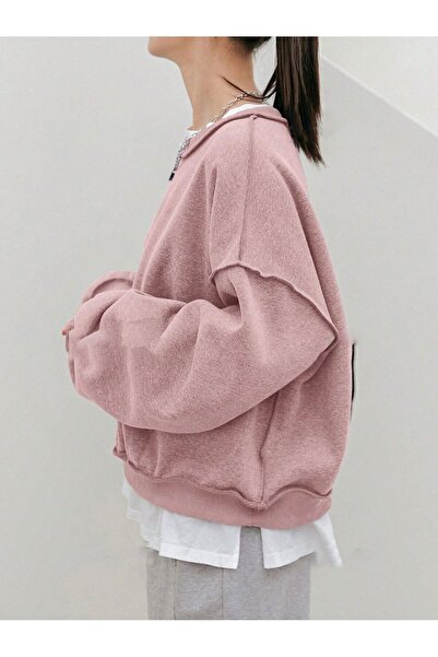 Know Dámská mikina se 3 nitěmi sušenými růžemi s detailním výstřihem