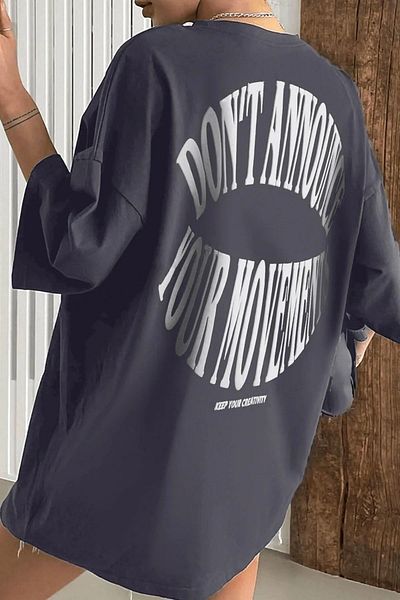 Know Women's Smoked Dont Printed Oversize T-shirt