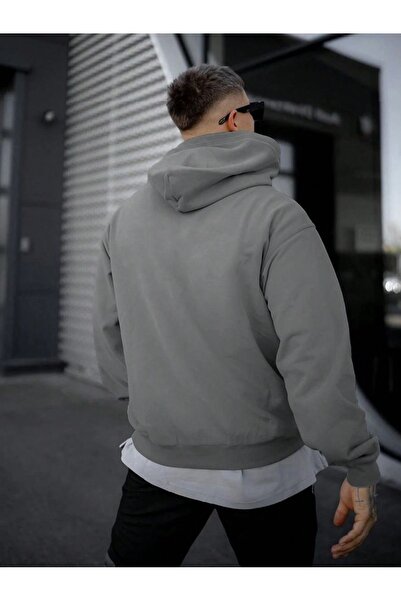 Know pánska Oversize Smoked Believer - mikina s kapucňou s potlačou