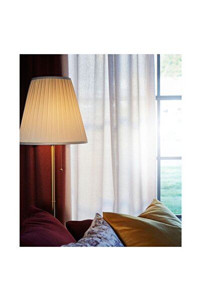 IKEA ÅRSTID yer lambası, beyaz-pirinç rengi, 155 cm