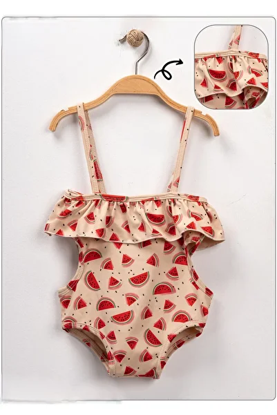 BUUFUU Patterned and Printed Girls' Swimsuit - ASORTİ