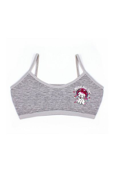 Öts 6-Piece Colorful Printed Cotton Lycra Girls' Athlete Bra