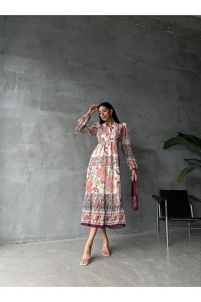 Know Pink Chiffon Lined Dress