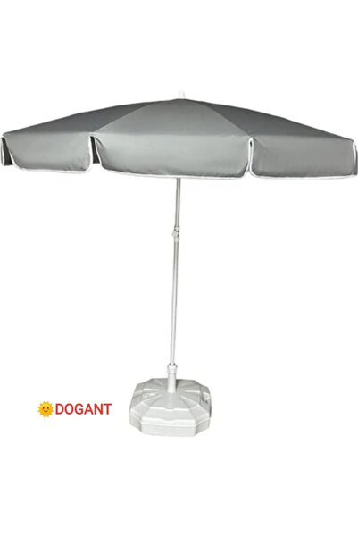 Dogant Akdeniz  2 Mt  GRİ Deniz Havuz Balkon Plaj Şemsiyesi + Bidon