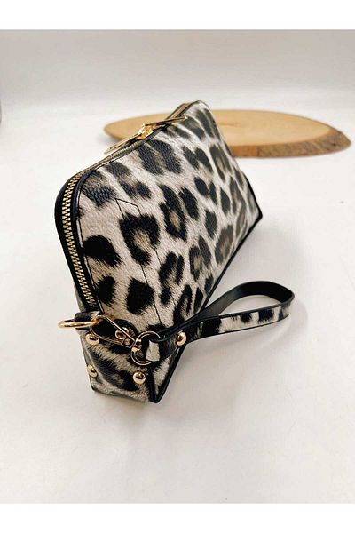 on star Hand Bag Chain Cross Strap Black and White Leopard Pattern Gift Hand Bag