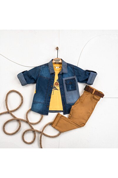 Cool Exclusive Men's Long Sleeve Shirt Set - Jeans