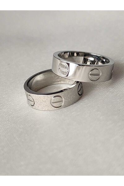 ZÜLİSCH خاتم فولاذي فضي اللون كارتر