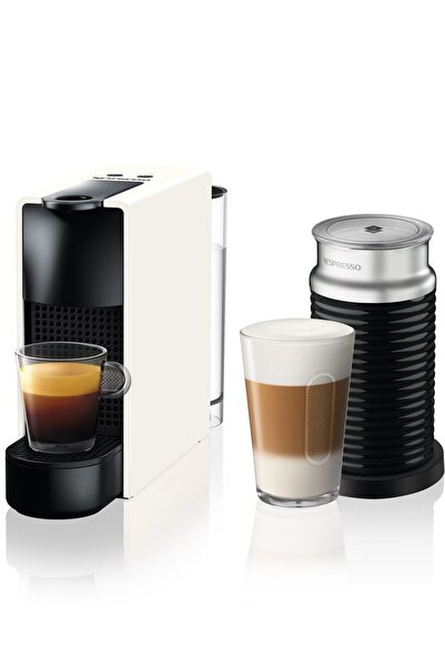 Nespresso C35 Essenza Mini Kahve Makinesi Ve Süt Köpürtücü Aksesuar, Beyaz